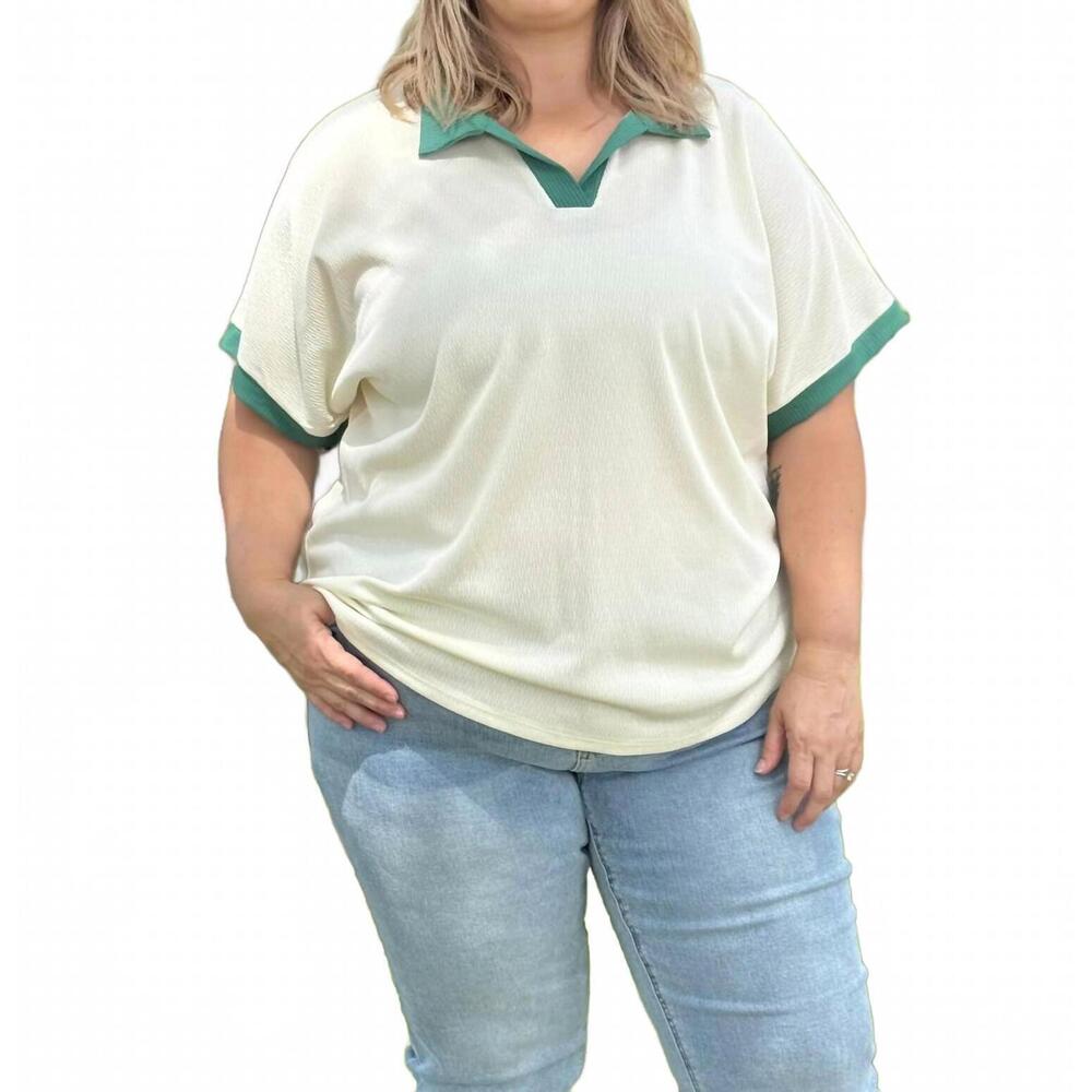 NEW SOUTHERN GRACE tee me up top in white